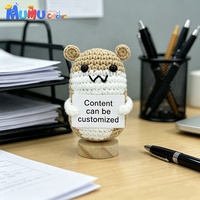 Poupée Amigurumi Hamster Crochetée à la Main Personnalisée en Gros pour le Soutien Émotionnel, Compagnon de Bureau, Cadeau, Fabricant OEM ODM
