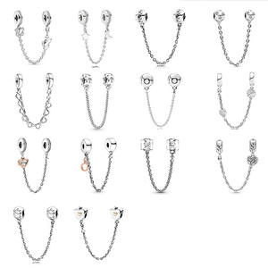 Chaîne de sécurité DIY HaYa en argent S925, connecteur de bijoux polyvalent couronne étoile lune minimaliste antidérapant - Product Image 1