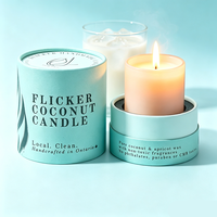 Emballage de bougies en tube de papier rond imprimé sur mesure, boîte en papier rigide cylindrique, boîte cadeau en papier pour bougies à la cire de soja aromatique