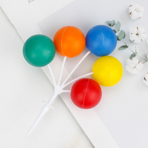 Colorful Plastic Round Cake Toppers Reusable Birthday Party Decoration Plugin For Kids Birthday Cake - Product Image 1