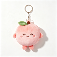 Porte-clés en peluche personnalisé en forme de fruit, OEM ODM, pendentif en coton PP doux, fabriqué sur commande, cadeau de fête
