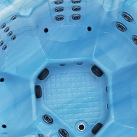 Jacuzzi Circular para Exteriores BG-8805 de Fábrica, Acrílico Aristech, Sistema Gecko/Balboa, con Jets de Hidromasaje para Jardín, Villa u Hotel