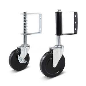 Feder belastete Möbel Gate Caster 100mm 4 Zoll Hartgummi rad für Metall möbel - Product Image 5