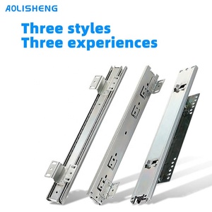 AOLISHENG Étagères coulissantes à triple extension pour armoires de <span class=keywords><strong>cuisine</strong></span>, paniers métalliques coulissants à fermeture amortie, glissières de tiroir pour camping-car, salle de sport, appartement - Product Image 2