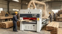 Machine à planer le bois à bande large, ponceuse double face pour bois, ponceuse-planeuse double face pour panneaux