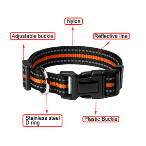 폴리에스터로 만든 애완 동물을위한 조절 가능한 플라스틱 버클 클래식 훈련 칼라와 2023 내구성 나일론 개 칼라 - Product Image 5