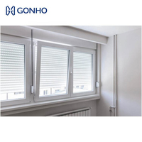 Fenêtres à persiennes verticales modernes GONHO en aluminium, à ouverture battante et inclinable, avec rupture de pont thermique et double vitrage isolant pour villa