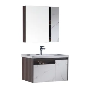 Proveedor de fábrica, lavabo individual, armario de baño flotante blanco