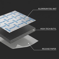 Mat de vibration insonorisant pour voiture en caoutchouc butyle pur à 100 % de qualité supérieure 80 mil, feuilles d'isolation acoustique automobile sans COV