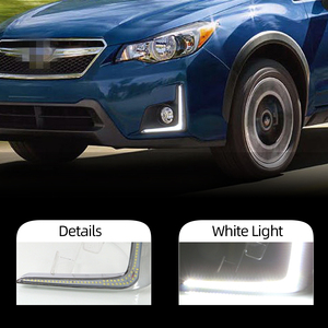 Luci Diurne a <span class=keywords><strong>LED</strong></span> <span class=keywords><strong>12V</strong></span> per Subaru XV 2016 2017 2018, Stile Dimming, Relè Impermeabile, Copertura Cromata in ABS - Product Image 4