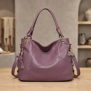 New Style Durable Lightweight Black Polished Genuine Leather Large Capacity Waterproof Ladies Clutch Cross-Body <b>Shoulder</b> <b>Strap</b> - Product Image 4