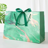 Sacs de shopping de luxe personnalisés avec logo imprimé, recyclables, pour emballages cadeaux, faveurs de mariage, friandises, sacs en papier avec nœud