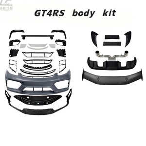 Kit carrosserie complet pour Porsche 718 Cayman <span class=keywords><strong>GT4</strong></span> 982 <span class=keywords><strong>GT4</strong></span> <span class=keywords><strong>RS</strong></span> en fibre de carbone : pare-chocs avant et arrière, jupes latérales, spoiler, aérations de capot, pièces aérodynamiques - Product Image 1