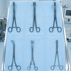 Pinces à pansements Gross Maier 26,5 cm droites, pinces à pansements Sims-Maier pour éponges et pansements 28 cm 11'' et pinces à pansements Collin pour éponges et pansements - Product Image 3