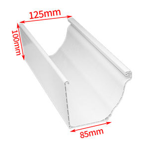 Système de gouttière de drainage de pluie en <span class=keywords><strong>pvc</strong></span> de style K de haute qualité de 5.2 pouces prix gouttières d'eau de pluie en vinyle en plastique pour tuyau de descente de toiture - Product Image 4