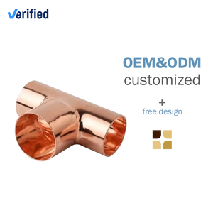 Factory Customizable Tee Fittings Smooth Surface T Shape <strong>Copper</strong> <strong>Pipe</strong> Sizes 1/2\" to 4\" Multi-Size Options - Product Image 4