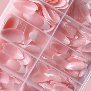 Venta al por mayor 120 piezas 240 piezas 360 piezas prediseñadas prensa en las uñas cortas ovaladas de <span class=keywords><strong>Ballet</strong></span> uñas postizas desnudas puntas de uñas de Gel suave con caja - Product Image 4