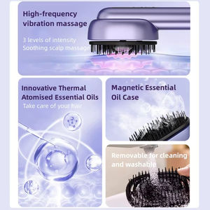 Masseur de cuir chevelu électrique à micro-courant multifonctionnel Peigne de beauté du visage à micro-courant pour la croissance des cheveux Masseur de tête - Product Image 4