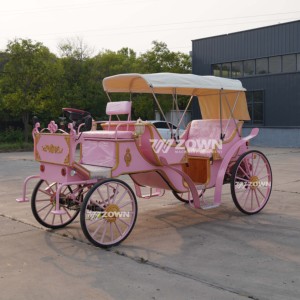 Vintage tourist horse drawn European style electric carriage Wedding service horse drawn - Product Image 5