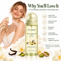 Brume Corporelle Hydratante Parfumée Vanille Pistache Nuage, Marque Blanche, à la Niacinamide et Panthénol, Parfum Gourmand Doux