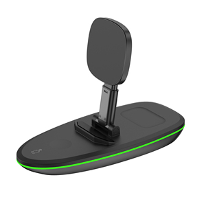 Soporte de <span class=keywords><strong>cargador</strong></span> inalámbrico rápido universal personalizado 3 en 1 de 10W para reloj de teléfono de velero, soporte plegable para teléfono móvil, accesorio para auriculares - Product Image 1