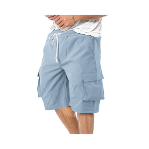 Pantalones cortos Cargo de secado rápido con 5 bolsillos para hombre, pantalones cortos holgados de media pantorrilla para exteriores, informales, para senderismo, transpirables, bajos, para playa de verano - Product Image 1