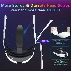 2024 New Adjustable Head Strap With 10000 Mah Battery Pack RGB Light for <strong>Meta</strong>/Oculus <strong>Quest</strong> <strong>2</strong> VR <strong>Accessories</strong> - Product Image 5