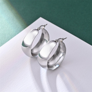 Bestseller Creolen Große mehrere Größen Twisted Gold Plated Edelstahl Creolen für Frauen - Product Image 3