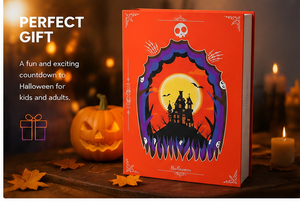 Custom Book Shaped Halloween Advent <b>Calendar</b> Box with 12 Drawers Rigid Cardboard Purple Mystery Blind Box Gift Packaging Box - Product Image 6
