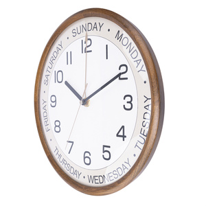 Reloj de pared moderno con marco de madera de nuevo diseño 2026 para sala de estar - Product Image 2