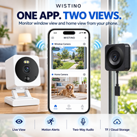 Kit de sécurité Wi-Fi Wistino Tuya avec moniteur bébé filaire, détection de mouvement IA, audio bidirectionnel, système de sécurité Wi-Fi 5G