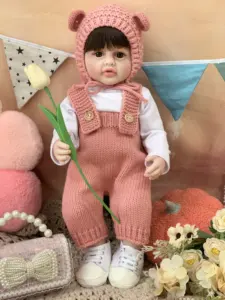 22Inch 55Cm Wholesale Realistic Silicone Baby Russia Girl AI Intelligence Interaction Newborn Vocal Dialogue Reborn Dolls