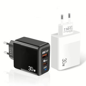 Travel Wall Charger Mobile Phone Charger <b>Adapter</b> Dual Ports Type C Charging <b>Plug</b> Usb Charger for Phone 15 16 Pro Max - Product Image 2
