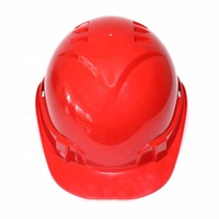 Protection de la tête certifiée CE EN397 ANSI Z89.1 Coque ABS rouge Construction Casque de sécurité avec mentonnières Vente en gros