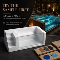 Piscine conteneurisée mini, échantillon disponible, stock entrepôt étranger, expédition directe, échantillon gratuit, piscine avec fenêtre en acrylique