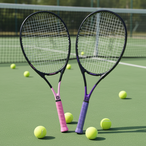 Raquette de tennis ultra légère en aluminium et fibre de carbone 305g, forme ovale, design monobloc, cordage 16x19 pour usage professionnel - Product Image 1