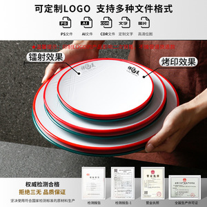 Round <b>Melamine</b> <b>Plates</b> Set Solid Color Restaurant Tableware For Food Serving 6.5 Inch - Product Image 4