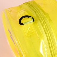 Vente en gros PVC transparent petit sac de rangement porte-monnaie logo personnalisable visage souriant portable et fermeture à glissière