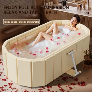 Bañera Plegable Rectangular para Adultos, Portátil, de Material Reforzado, Promueve la Circulación Corporal - Product Image 3