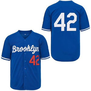 Maillot de baseball OEM de haute qualité blanc et noir - Product Image 2