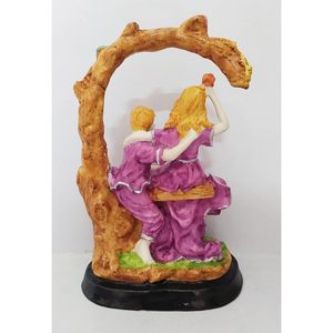 PARIJAT Artisanat 8 \ "Figurines de Couple Romantique Peintes à la Main Aimer Ensemble Sculpture Statue pour l'Anniversaire de la Saint-Valentin - Product Image 4