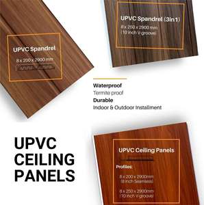 Panneaux de plafond en <span class=keywords><strong>PVC</strong></span> modernes certifiés CE, imperméables, résistants au feu, décoratifs, pour la décoration intérieure et commerciale. - Product Image 1