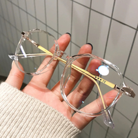 Nouveau grand cadre irrégulier Anti-lumière bleue monture de lunettes femmes monture optique transparente lunettes