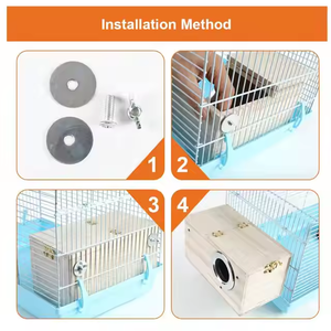 Commercio all'ingrosso grandi gabbie per l'allevamento di uccelli in legno naturale scatola di allevamento per pappagallini - Product Image 4