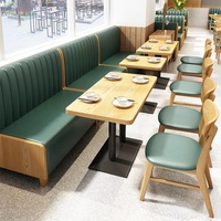 Ensemble de mobilier de restaurant commercial de conception moderne, avec banquette modulaire, pour café rapide, bar à café, cafétéria, table et chaises de salle à manger