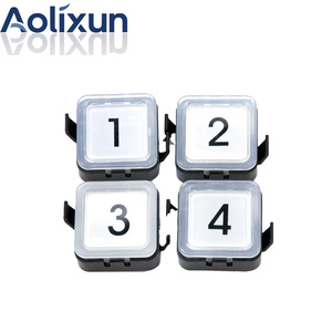 Convient pour Xizi <span class=keywords><strong>Otis</strong></span> Bouton d'ascenseur BS34C Bouton d'appel externe Bouton carré Blanc Lumière Bleu Lumière Accessoire - Product Image 1