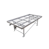 Grande table de culture mobile avec cadre en ABS et couvercle en acier galvanisé, serre roulante