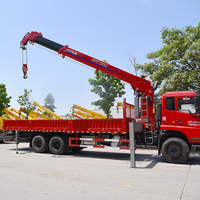 Grue télescopique hydraulique à bras droit télécommandée montée sur camion, 3, 4, 5, 6, 10, 12 tonnes, vente chaude