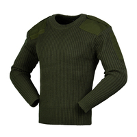 Pull de sécurité en tricot pour homme, col rond et col en V, pull de combat