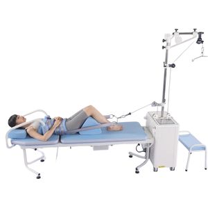 Diskon besar terapi fisik traksi 220V 50Hz meja traksi terapi fisik untuk hernia cakram interalis Lumbar serviks - Product Image 5